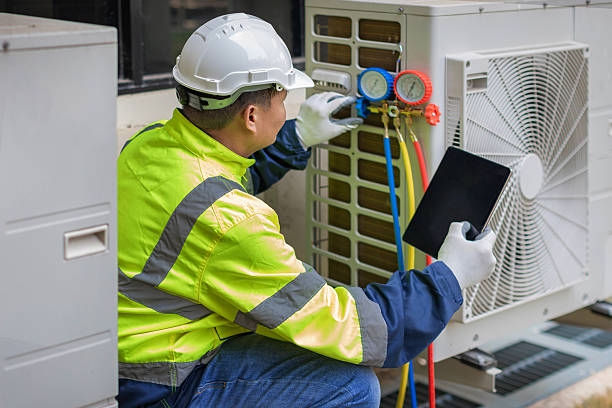 Professional Heat Pump Repair technician working in Washburn, ND